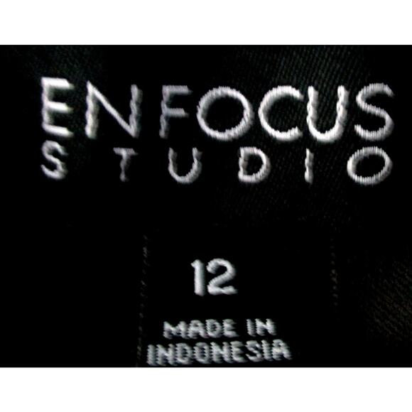 Enfocus Studio Women's Black & White Checked Sleeveless Zip Back Dress Size 12 - Picture 8 of 9